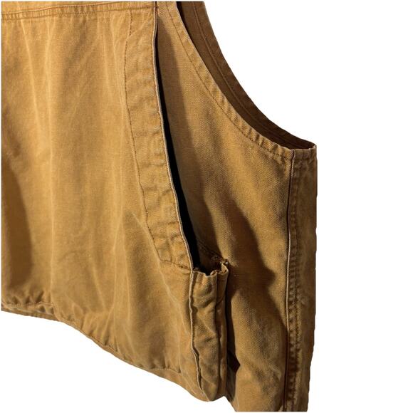 Vintage Vest J Crew 1980s Fishing Hunt Duck Utility Brown Tan Countryside Chic L - Picture 11 of 12